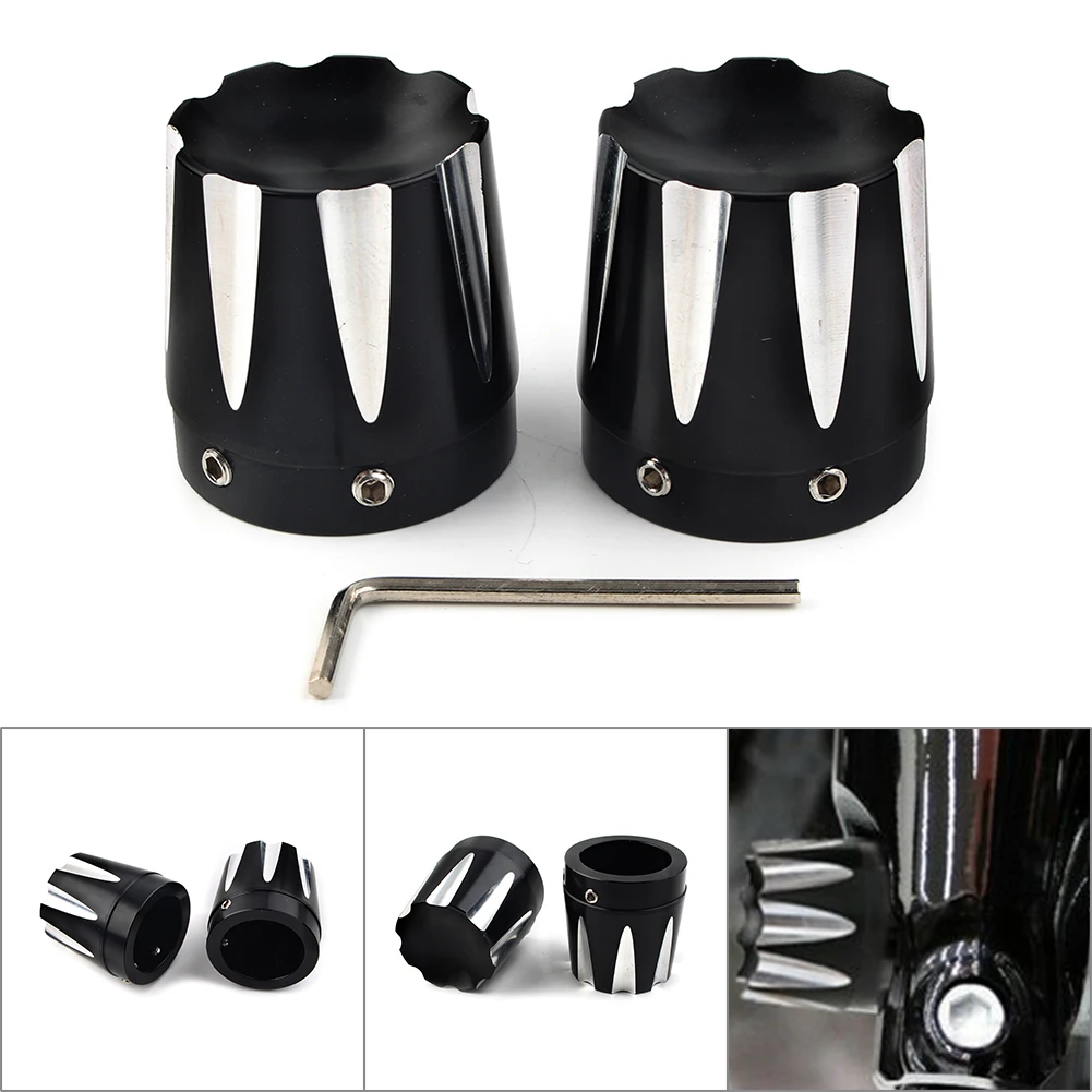 Motorcycle Front Axle Nut Covers for Harley Dyna Fatboy Electra Street Glide Road King CNC Aluminum | Автомобили и мотоциклы