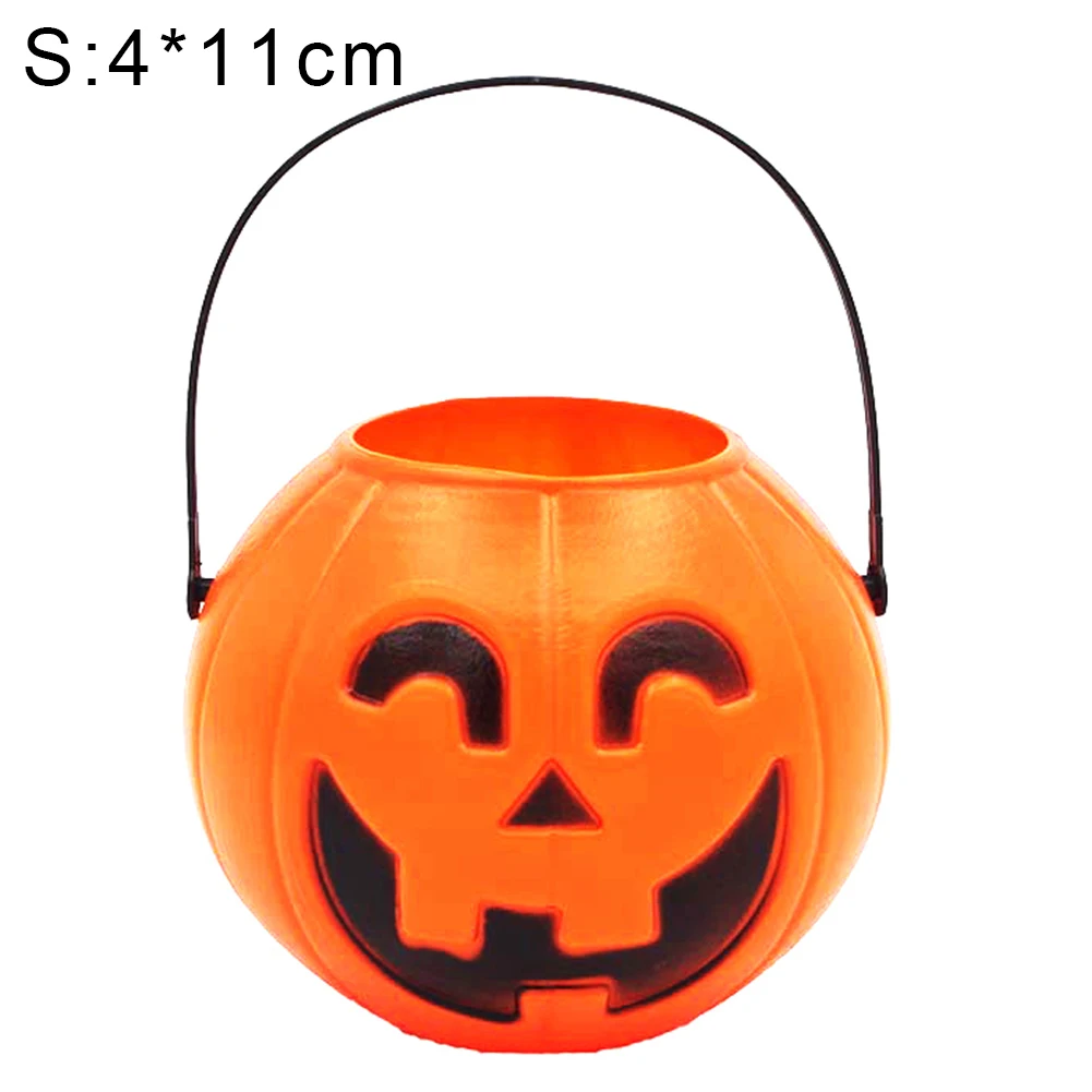 Halloween Pumpkin Candy Holder Trick-or-treat Bucket Basket Pail Party Decor organizer