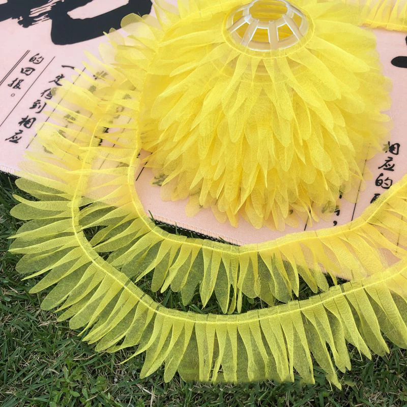 5 meters Gauze Wrinkle Lace Trim Organza Ribbon Diy Clothing Curtains Sewing Decoration Materials