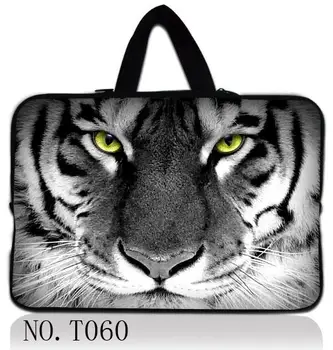 

White Tiger Face 13" Inch Neoprene Laptop Sleeve Case Bag for 13.3" Apple Macbook Pro / Air +Hide Handle