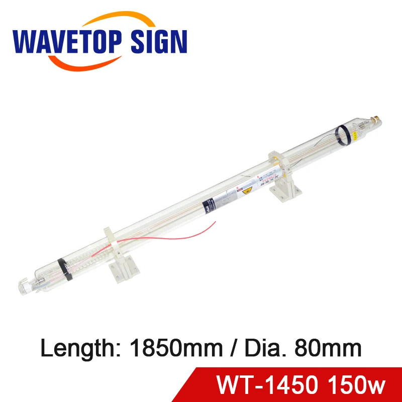 WaveTopSign Co2 лазерная трубка WT1850 150 Вт лазерная стеклянная трубка длина 1850 мм диаметр 80 мм Использование для Co2 лазерной резки гравировальный станок
