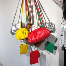 Новая модная женская сумка BABECOLI, большая сумка с облаком, Сумка с ромбовидной решеткой, тканая сумка, сумка-мессенджер, много цветов для женщин