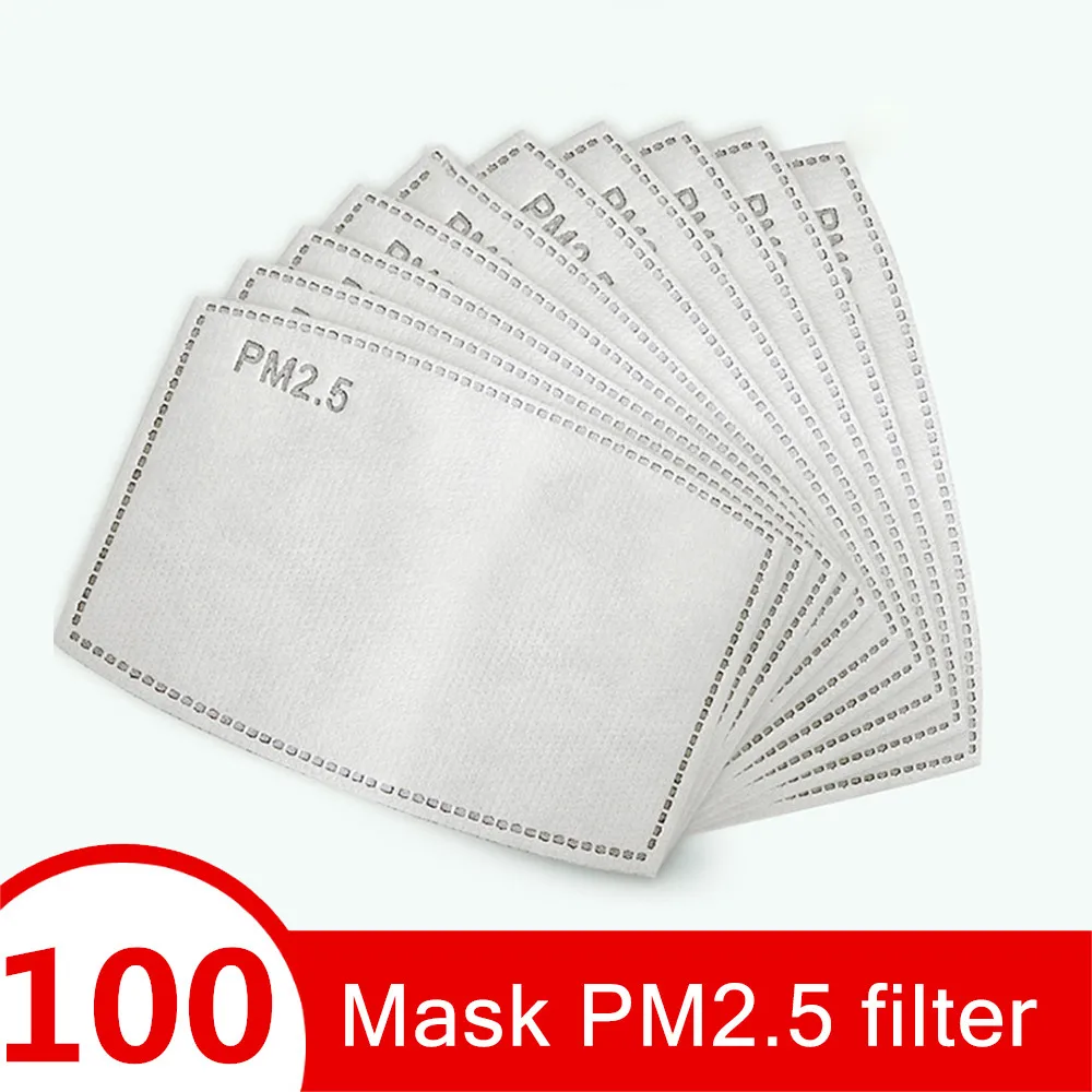 

100/50 Pcs PM 2.5 Mask Filter Anti Haze 5 Layers N95 Mask Activated Carbon Filter Replaceable For Adults Mouth Mask Health Care