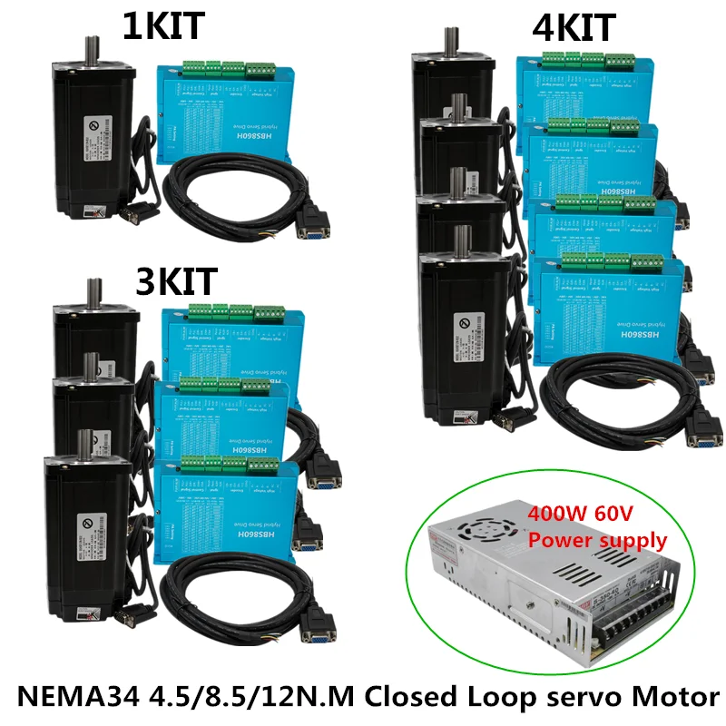 Servo Мотор с закрытым циклом и серводвигатель HBS860H + кабель кодера + источник питания 400w60v для ЧПУ, бесплатная доставка|Двигатель постоянного тока DC|   | АлиЭкспресс