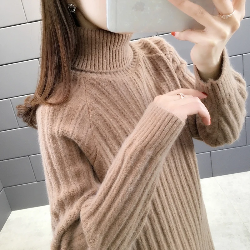 OHCLOTHING номер 153824, строке 2 предмета с принтом No. 7, средний] сделать Настоящее фото Новинка сплошной двумя отворотами, средней длины платье-пуловер 59