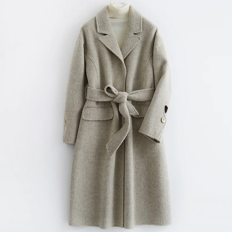 

Double Side Wool Coat Female Jacket Autumn Winter Jacket Women Alpaca Coats and Jackets Women Korean Outwear MY