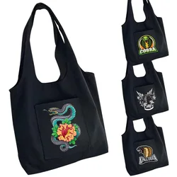 Shopper Bag Ladies Canvas Bag Korean Wave Leisure Travel Large Handbag Messenger Shoulder Bag Storage Bag Women's Bag Tote Bag