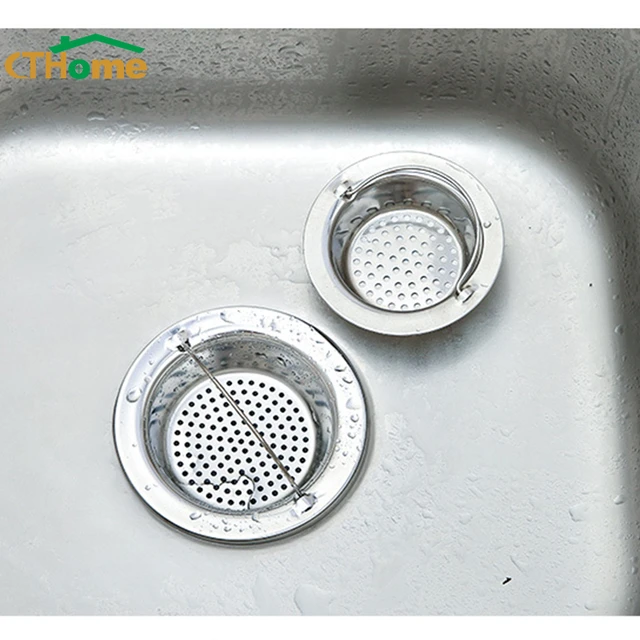 2pcs Stainless Steel Drain Hair Catcher - Bathroom Shower Drainage Trap  Catcher Kitchen Sink Strainer Sewer Filter Mesh Trap Hair Stopper Bathtub  Drain Cover Home Drain Accessories