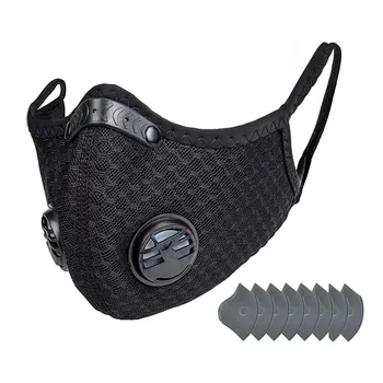 

maschere Unisex Mouth-Cover Quick-drying Reusable 1pcs Bike Face-Cover Cover With 8pcs Filter masques Braces & Supports mascaras