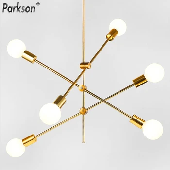 

Modern Nordic Pendant Lights Black Gold Pendant Lamps 2 4 5 6 Head E27 led Light Bulb Hanging Lamp Home decoration lighting Lamp