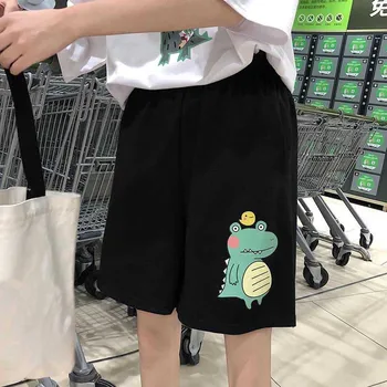 

NiceMix Korean tide aliens Harajuku Vintage casual dropshipping regular loose Big size straight BF pantalones jogger bike shorts