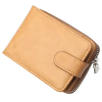 

Retro PU leather men's wallet thin multi-function short clip coin bag purse men's wallet
