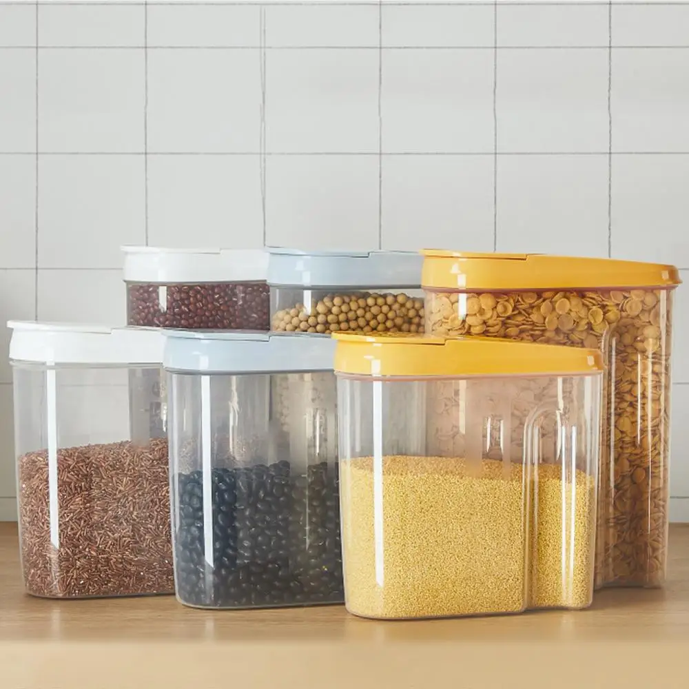 

2L Plastic Cereal Dispenser Storage Box Kitchen Food Grain Rice Container Nice Kitchen Rice Storage Box Flour Grain Storage