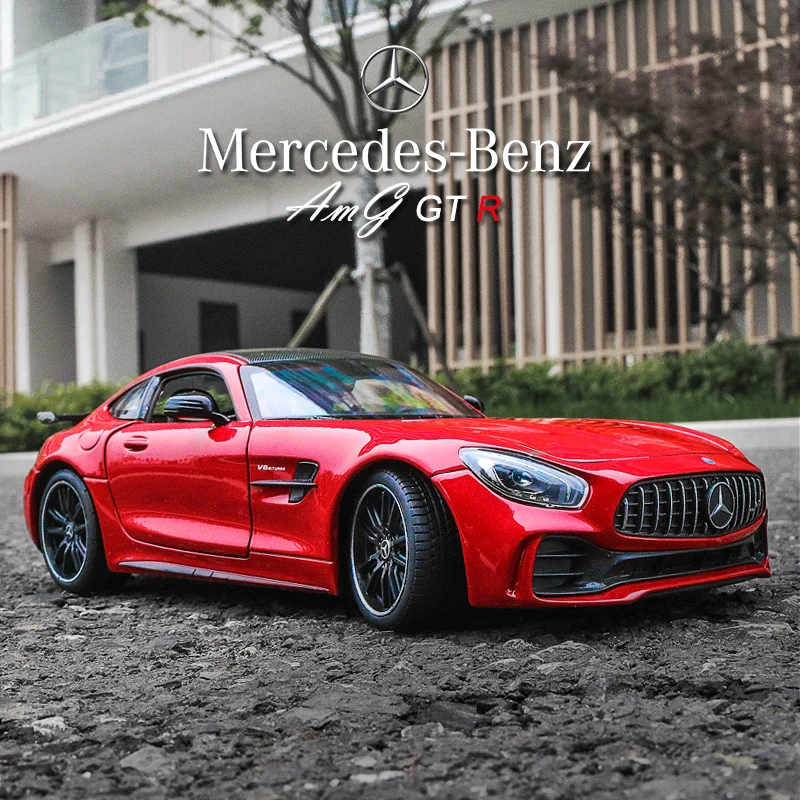 Welly 1:24 Масштаб литья под давлением гоночный автомобиль Mercedes Benz AMG GT R модель игрушки металлический спортивный режим детские игрушки для детей коллекционные подарки