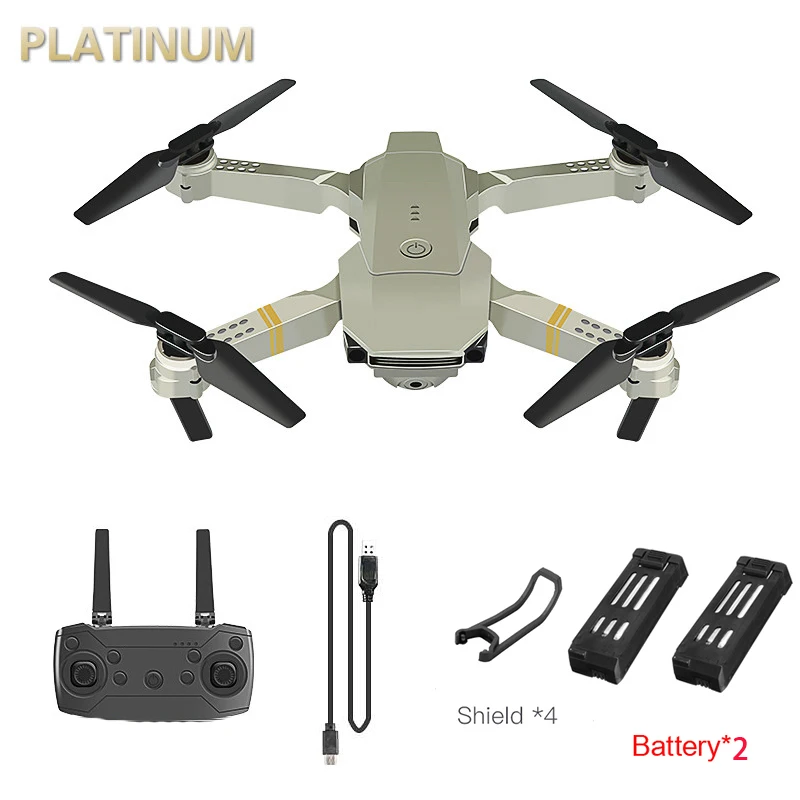 platinum-Nocamera 2B Попробуйте Дрон E58 с камерой 4k Hd с фиксированной высотой видео Дрон X Pro Rc Вертолет Fpv Квадрокоптер дроны Vs Дрон E58 E520 - Цвет: platinum-Nocamera 2B