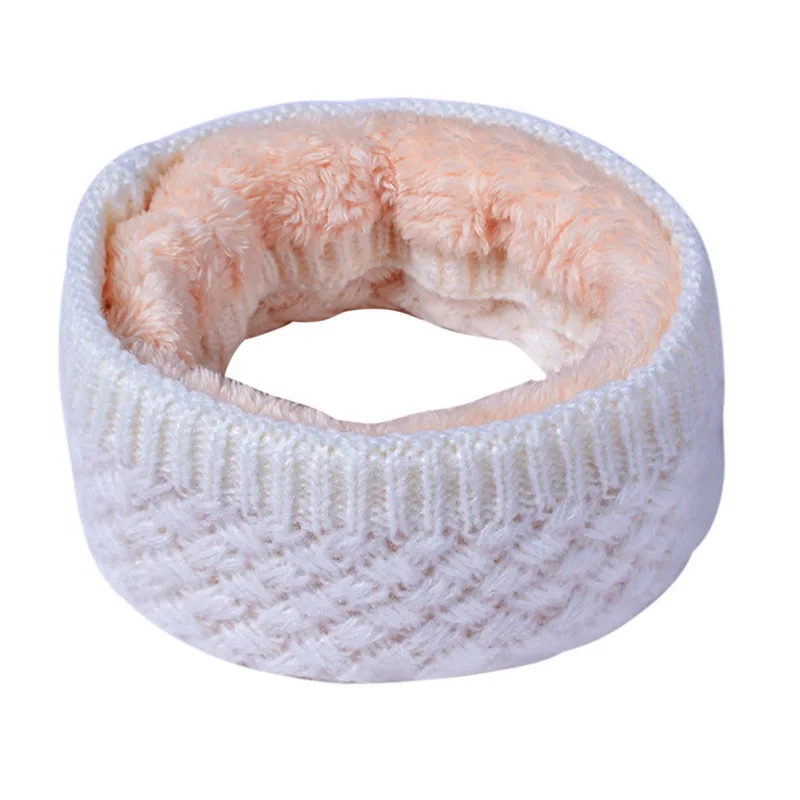 A white LOOZYKIT, 1 шт., зимний теплый вязаный шарф для шеи, круглый шарф для прогулок, шаль-снуд с петлей, шарф для лыжного альпинизма для мужчин и женщин - Цвет: A white