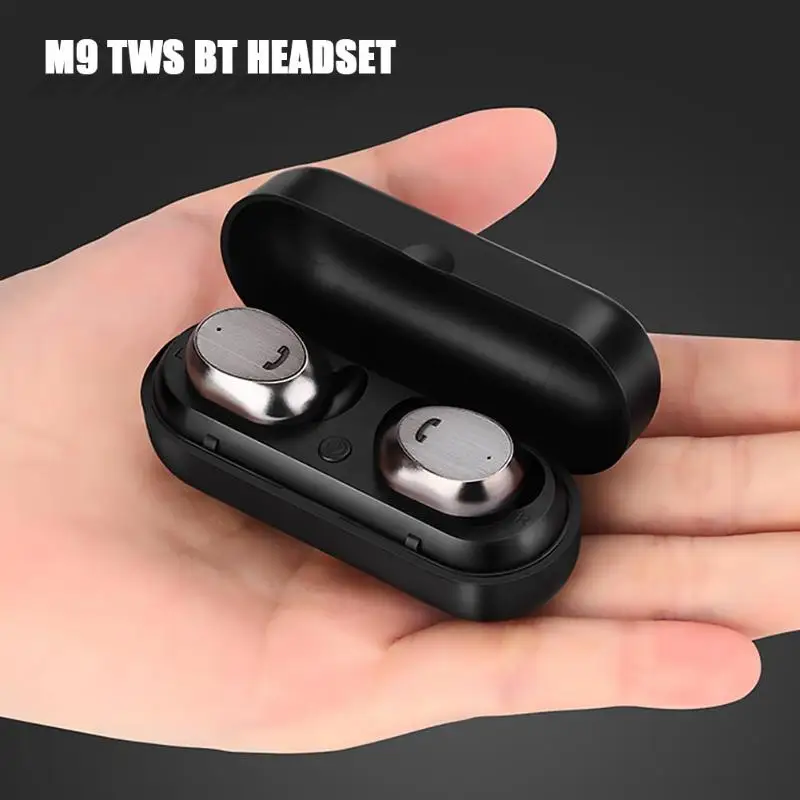 M9 Bluetooth наушники Беспроводной мини наушники TWS Беспроводной BT5.0 наушники-вкладыши наушники гарнитура с зарядный чехол