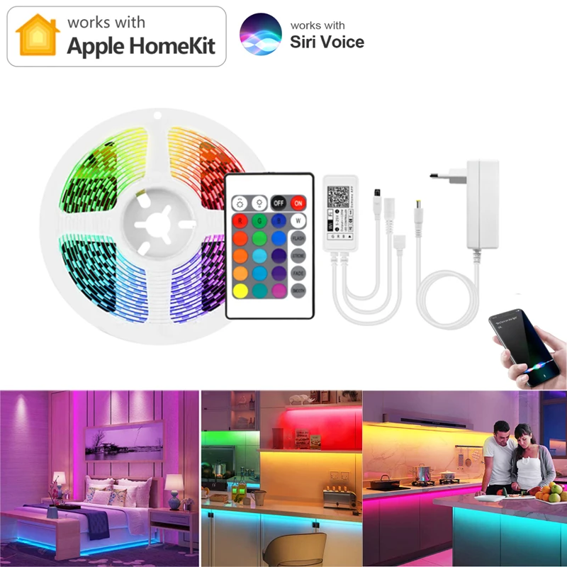 Strip-Light Smart-Lamp Dimmable-Control-Work Homekit Alexa/google Remote-Voice Wifi
