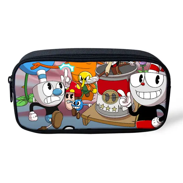 HaoYun Горячая Cuphead игра Mugman Студенческая ручка держатель сумка Карандаш Чехол для мальчиков девочек Дети Лучшие подарки школьные принадлежности Mochila - Цвет: CDWX4354K