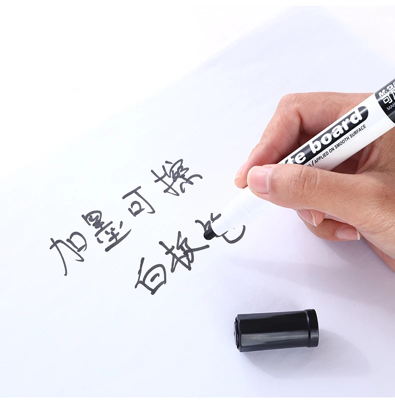 Erasable Whiteboard Marker Pen 3pcs Whiteboard+ 1 bottle ink set office Dry Erase Markers Blue Black School Office Supplies