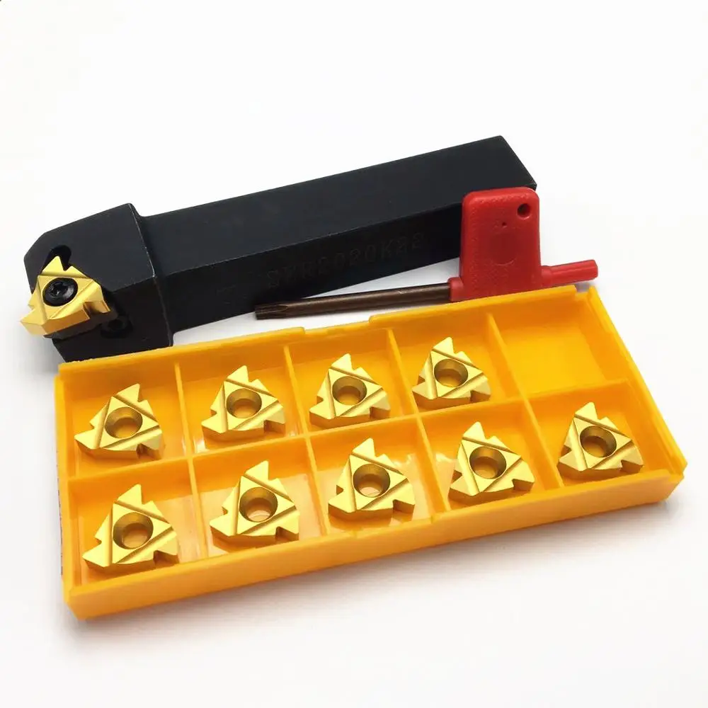 

SER2020K22 SER2020M22 SER3232P22 external thread turning tool turning tool MMT 22ER AG60 hard alloy blade CNC tool set SER