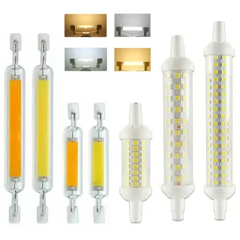 

Dimmable LED R7S Glass Tube COB Bulb Ceramics 78MM 118MM R7S Corn Lamp 12W 15W 20W J78 J118 SMD 2835 Replace Halogen Lampadas