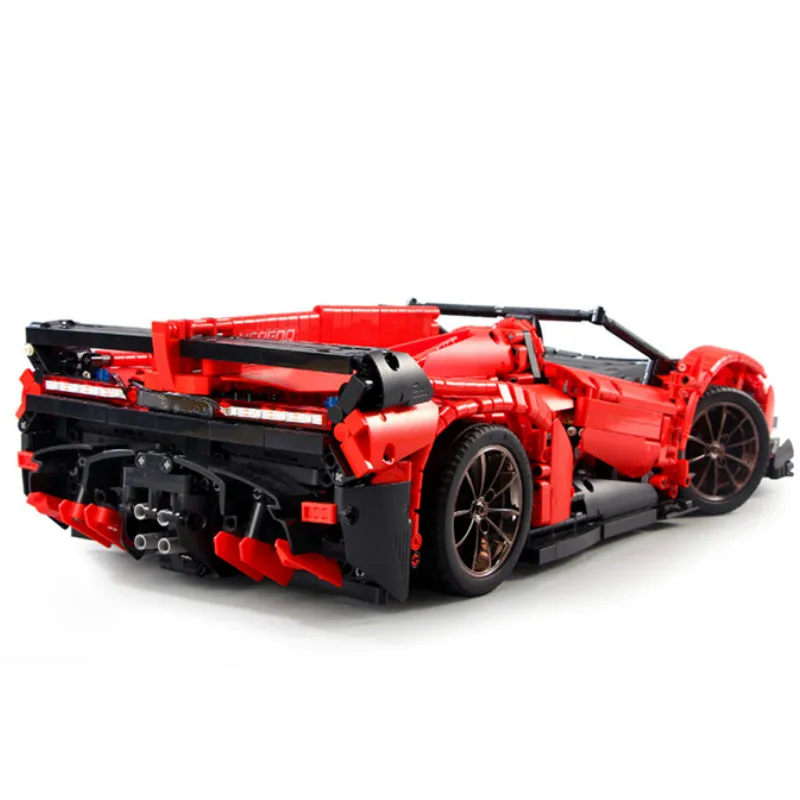13079 приложение RC автомобиль MOC-10559 Красный Двигатель гоночного автомобиля силовые функции подходят технические строительные блоки кирпичи игрушки подарок для детей