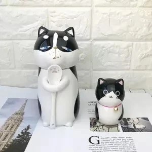 Кошка коготь чашка Кошка Животное чашка креативная керамическая кружка подарок на день рождения с чашкой Ложка Крышка 400 мл кофейная чашка кружка креативный - Цвет: 400ML set