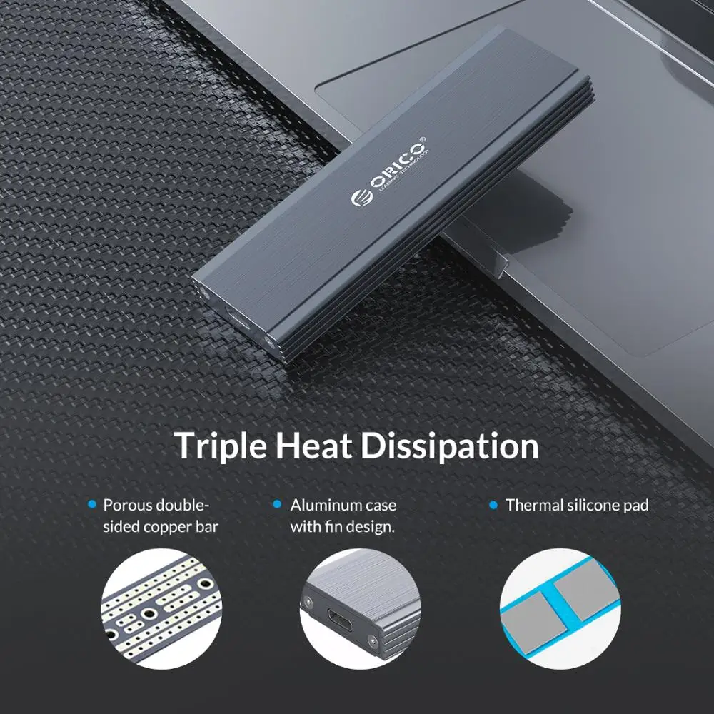 ORICO M2 SSD чехол NGFF M.2 SSD HDD корпус USB3.1 Тип-C 5 Гбит/с samsung Intel 2230 2242 2260 2280 NGFF SSD