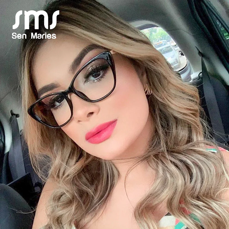 Винтажные очки оправа для женщин и мужчин Новые плоские зеркальные ретро в форме кошачьих глаз женские очки оптические компьютерные прозрачные очки Feminino