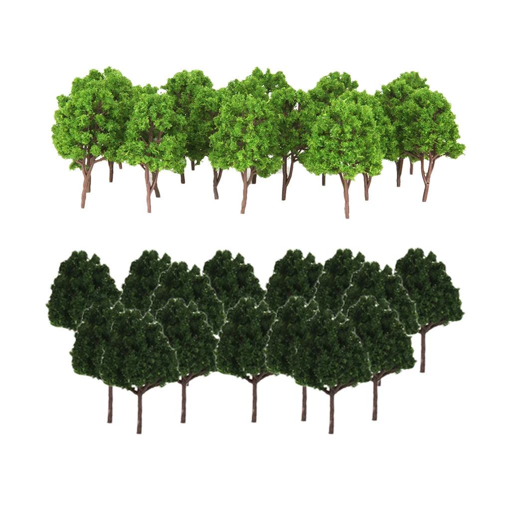 1/150 Plastic Model Trees N Scale Train Layout Wargame Scenery Train Model Set Accessories