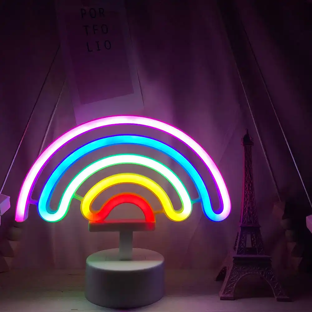 luces de modelado de led neon luces decorativas de arcoiris lampara de ambiente festiva practica multifuncional para el hogar