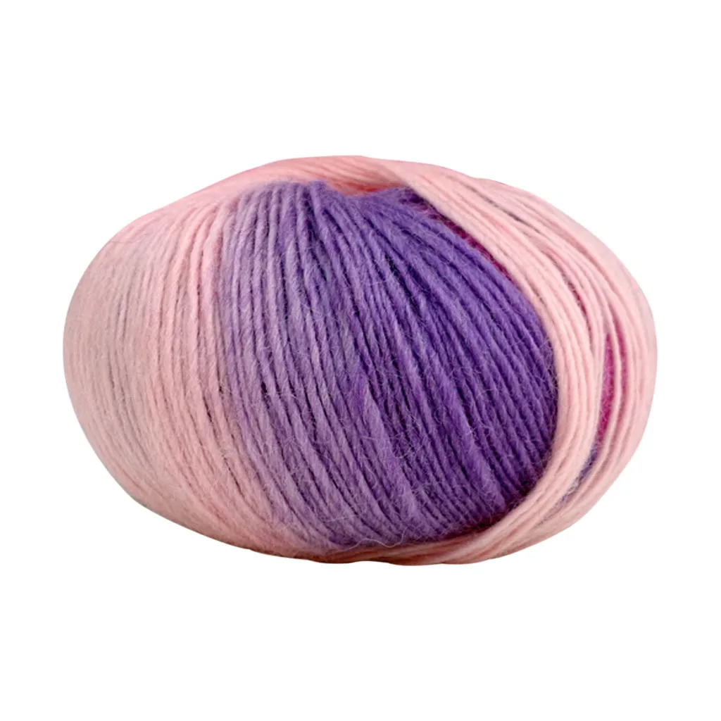 D 1PC 50g Chunky Hand Rainbow Knitting Cotton Crochet Thread Hand Knitting Wool Blend Yarn Clothing Sewing Tool Accessories - Color: D