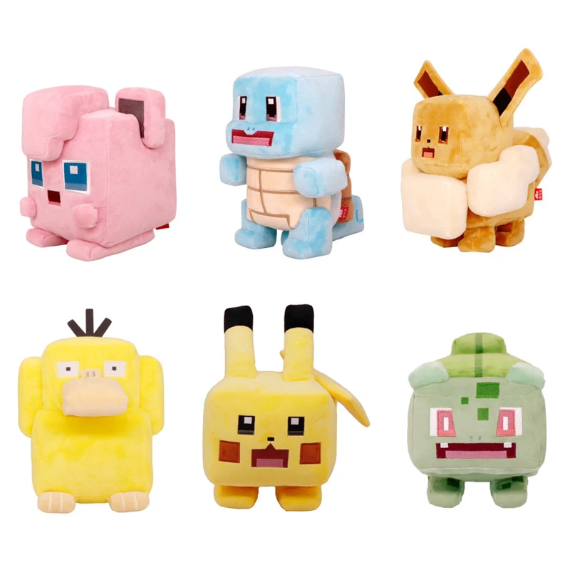 正方形ポケモンピカチュウぬいぐるみフシギダネゼニガメヒトカゲリザードンイーブイカビゴンjigglypuff Psyduck子供クリスマス Null Aliexpress