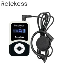 RETEKESS T131 Tour Guide Receiver For Wireless Tour Guide System Set Simultaneous Translation Meeting Interpretation System wireless conference simultaneous translation tour guide system simultaneous translation headphones explain the device