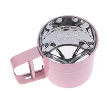 Сетчатое сито из нержавеющей стали для муки ручной сито для муки порошковый фильтр сахара сетка для выпечки(случайный цвет