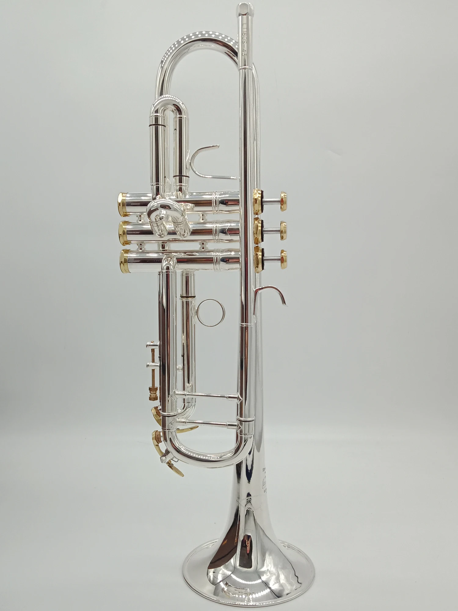 New De Xin Bb Trumpet LT180S-43 Silver Plated Gold Keys Music Instruments Profesional Trumpets Student Included Case Mouthpiece