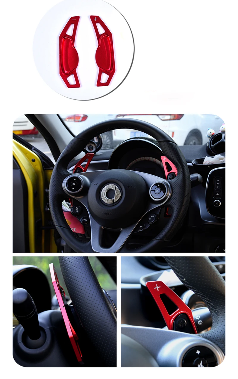 2 шт алюминиевый сплав Рулевое колесо для Mercedes Smart Fortwo Forfour 453 451 автомобильные аксессуары модификация автомобиля