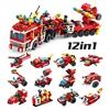 244pcs Fire Fighting Rescue Trucks Car Building Blocks City Police Firefighter Bricks children boys Toys Christmas Gifts ► Photo 3/5