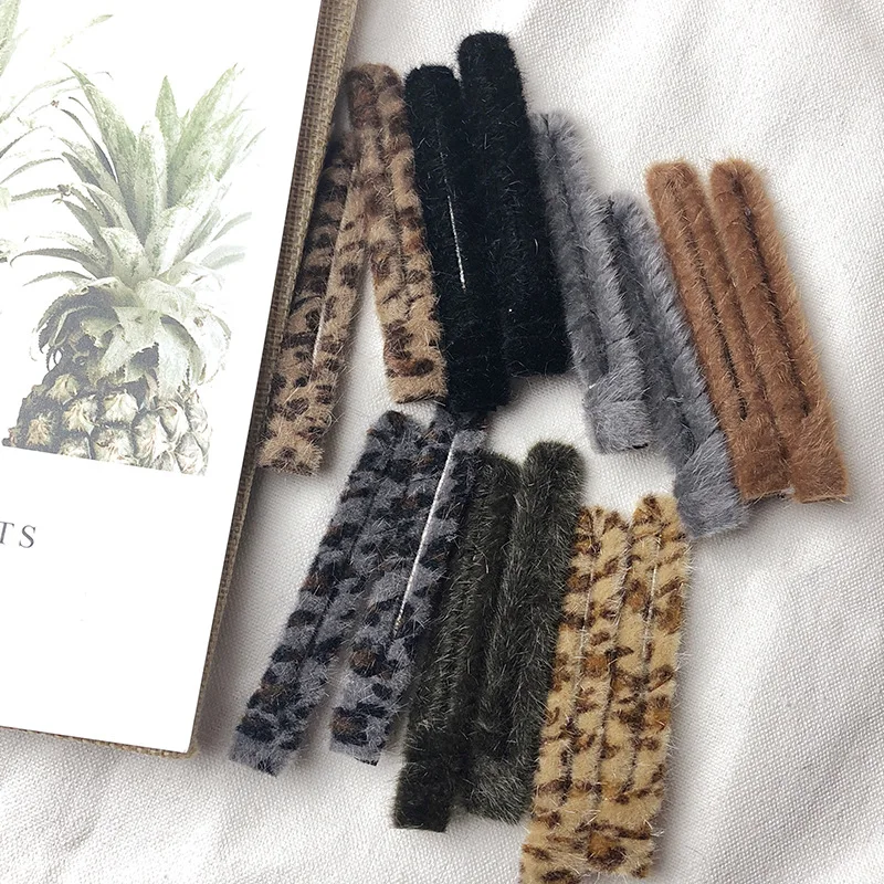 

South Korea Dongdaemun New Style Barrettes Korean-style Mink-like Fine Strip Duckbill Clip Import Material Children Side Clip Wo