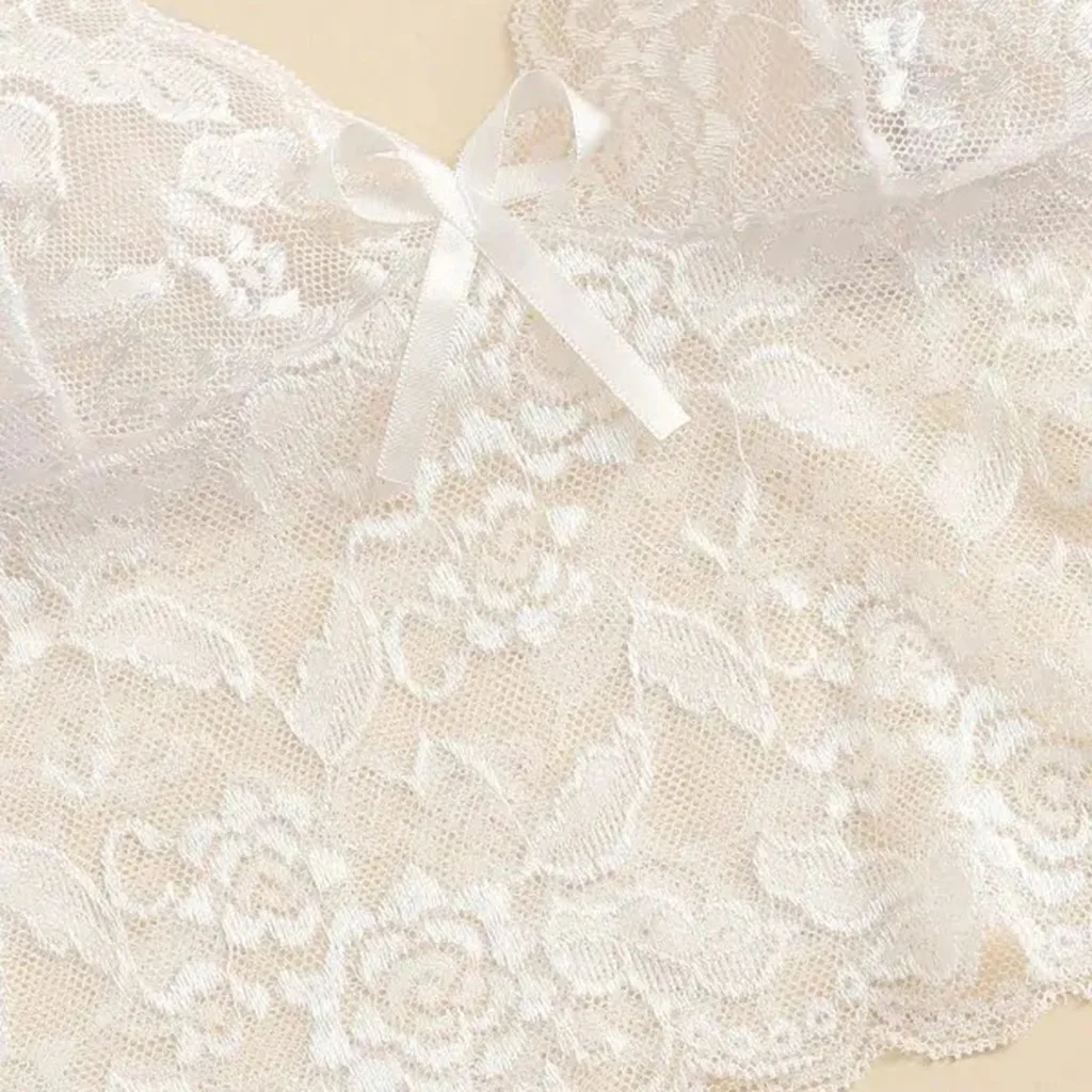 Spring New Sexy Women Bra Set Lace Briefs Solid Sling Lingerie Underwear Pajamas Camisole Ladies Sleepwear Sets Plus Size 5XL