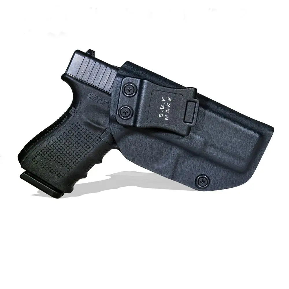 Glock 19 Black Right B.B.F Make IWB Тактический KYDEX пистолет кобура Glock 19 19X23 32 CZ P10 кобуры внутри скрытый поясной кейс для пистолета аксессуары сумка - Цвет: Glock 19 Black Right