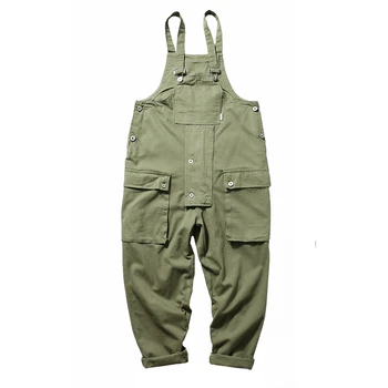

New Japanese overalls men's loose straps overalls fashion one-piece overalls