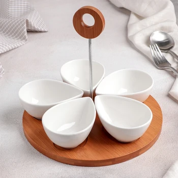 

Set of salad bowls “Estet. Petal "on a stand, 90 ml, 5 pcs.