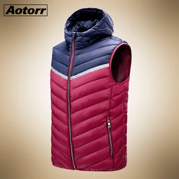 

Brand Vest Men's Sleeveless Parka Homme Winter Casual Coats Male Cotton-Padded Thickening Vest Men Waistcoat Plus Size 4XL