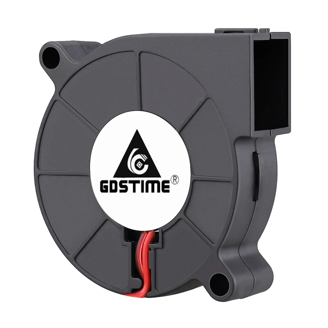 Gdstime-Ventilador Radial para Impressora 3D, Turbo Blower, 5cm, 12V, 24V, 50x50x15mm, Rolamento de Esferas, 2Pin, 5015, 5cm, Radiador, PCes 2