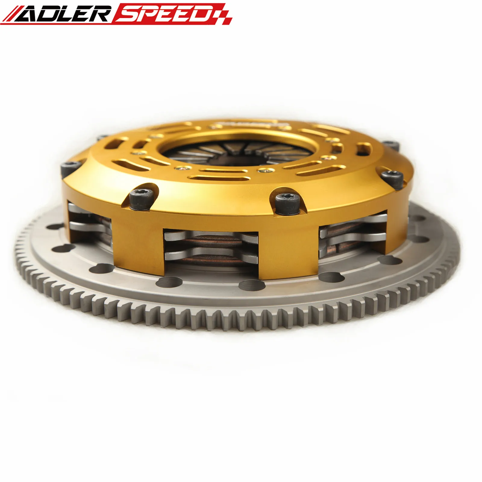 S+ ADLERSPEED 레이싱 클러치 트윈 디스크 세트 (ECLIPSE TALON TSi LASER RS 4G63 터보용) AWD 차량에만 6볼트 크랭크 장착 가능