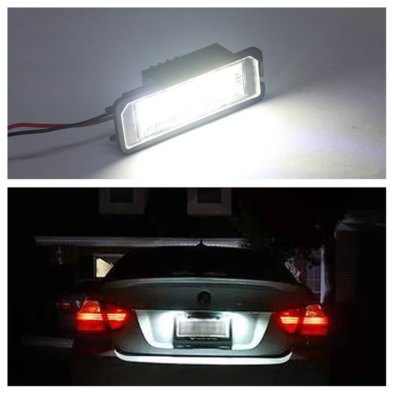 2Pcs 12V LED Number License Plate Light Lamps for GOLF Car License Plate Lights Exterior Accessories