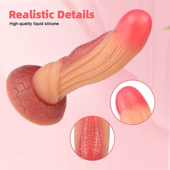 Soft Silicone animal Dildo Suction Cup Cock Lesbian Masturbators Cheap Monster Art Penis Anal Plug Adult Sex Toy for Men Women 4