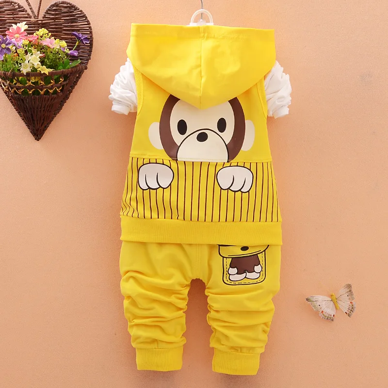 

Childrenswear New Style Korean-style CHILDREN'S Three-piece Suit BOY'S Girls Casual Sports Hoodie Hooded Vest Suit